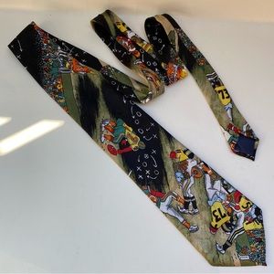 Vintage silk football tie